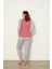 Fwn 04-3024 Interlok Kumaş Minnoş Kedili Kışlık Ev Kadın Pijama Takımı 3