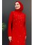 Begüm Taşlı Elbise Kırmızı 5