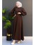Ronay Tesettür Elbise Acı Kahve 1