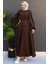 Ronay Tesettür Elbise Acı Kahve 2