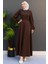 Ronay Tesettür Elbise Acı Kahve 3