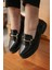 Kadın Loafer Makosen Casual Tokalı Günlük Ayakkabı Forye Siyah Açma 2