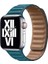 ​​​Apple Watch Ultra 49MM Kordon Uyumlu Krd-34 Deri Strap Kayış - Petrol Mavi 1