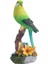 Reçine Heykelcik Kuş Heykel Dekorasyon Plaj Papağan Heykeli Yeşil (Yurt Dışından) 1