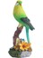 Reçine Heykelcik Kuş Heykel Dekorasyon Plaj Papağan Heykeli Yeşil (Yurt Dışından) 2