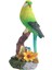 Reçine Heykelcik Kuş Heykel Dekorasyon Plaj Papağan Heykeli Yeşil (Yurt Dışından) 5