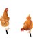 2x Tavuk Hayvan Heykeli Kazığı Avlu Bahçe Çim Için Tavuk Heykeli (Yurt Dışından) 1
