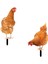2x Tavuk Hayvan Heykeli Kazığı Avlu Bahçe Çim Için Tavuk Heykeli (Yurt Dışından) 3