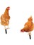 2x Tavuk Hayvan Heykeli Kazığı Avlu Bahçe Çim Için Tavuk Heykeli (Yurt Dışından) 4
