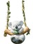 Salıncak Hayvan Bahçe Heykeli Süsü Sevimli Figür Açık Kapalı Balkon 10X6.5X9 cm Koala (Yurt Dışından) 4