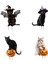 4 Adet Kedi Heykelleri Bahçe Kazıkları Çiftlik Evi Avlusu Için Cadılar Bayramı Süslemeleri (Yurt Dışından) 1