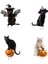 4 Adet Kedi Heykelleri Bahçe Kazıkları Çiftlik Evi Avlusu Için Cadılar Bayramı Süslemeleri (Yurt Dışından) 4