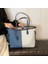 Moda Basit Kontrast Renk Dekme Denim Crossbody Çanta Iki Parçalı Set (Yurt Dışından) 3