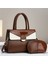 Moda Büyük Kapasiteli Tek Omuz Crossbody El Çantası Kadın Iki Parçalı Seti (Yurt Dışından) 1