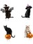 4 Parça Kedi Heykelleri Bahçe Kazıkları Avlu Çimleri Için Cadılar Bayramı Süslemeleri (Yurt Dışından) 2