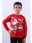 Çocuk Yılbaşı Sweat Noel Baba ve Kar Tanesi Baskılı Ribanalı E29 2