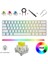 K620 Type-C Kablolu Sarı Switch Klavye LED Rgb 61 Tuşlu Rgb Mekanik Oyuncu Işıklı Klavye Ergonomik Tasarım Bilgisayar Pc Için Gaming Keyboard Beyaz Renk 4