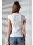 Penye Likralı Ribana Dikiş Detaylı Reglan Kol Pamuklu T-Shirt 21890 Ekru 4