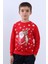 Çocuk Yılbaşı Sweat Noel Baba ve Kar Tanesi Baskılı Ribanalı E15 1