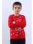 Çocuk Yılbaşı Sweat Noel Baba ve Kar Tanesi Baskılı Ribanalı E15 3