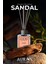 Sandal Ağacı Çubuklu Oda Kokusu Bambu Kokusu Kare Şişe Sandal Wood Reed Diffuser 100ml 10