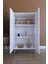 LIJ1500002AACYCA 2 Kapaklı, Çok Amaçlı Dolap, Mutfak Dolabı, Banyo Dolabı Beyaz, 101 x 60 x 30 cm 2