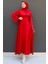 Nazlı Tesettür Elbise Kırmızı 1