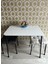Metal Ayaklı 60X90 Beyaz Mutfak Masası - Çalışma Masası, Mutfak Masası, Masa 3