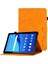 Huawei Mediapad T5 10.1 Desen Baskılı Akıllı Tablet Kılıfı Pu Deri Kart Yuvaları Folio Standı Kapak ile Kalem Tutucu-Turuncu (Yurt Dışından) 1
