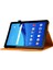 Huawei Mediapad T5 10.1 Desen Baskılı Akıllı Tablet Kılıfı Pu Deri Kart Yuvaları Folio Standı Kapak ile Kalem Tutucu-Turuncu (Yurt Dışından) 4