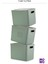 Retro Box Yeşil Renk 17 Lt Çok Amaçlı Düzenleyici Kapaklı Kutu, Saklama Kutusu, Organizer, Storage 2