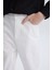 Erkek Çocuk Düz Paça Beyaz Gabardin Basic Düz Pantolon X4224A624SM 7