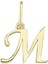 M Harfi Altın Kolye Ucu 1