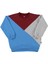 "grow" Diagonal Sweatshirt-Açık Gri - Mavi - Bordo 1