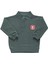 "mountain" Organik Pamuk Dik Yakalı Sweatshirt - Derin Yeşil 1