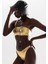 Light Gold Rengi Tek Omuz Bikini Takımı - Gold 1