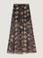 Önü Çift Yırtmaçlı Beli Lastikli Maxi Boy Etek - Şal Desenli 1