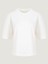 Ribana Yaka Detaylı Kısa Kol Vatkalıt-Shirt - Beyaz 4