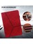 Huawei Mediapad T5 10.1-Kırmızı Için Kart Tutuculu Dikiş Hattı Tasarımı Deri Tablet Standı Kapağı (Yurt Dışından) 2