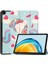 Huawei Matepad Se Için 10.4 Inç Üç Katlı Stand Otomatik Uyku/uyandırma Tablet Kapağı Desen Baskı Pu Deri Folyo Çizilmez Tablet Kılıfı-At (Yurt Dışından) 1