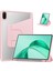 Honor Pad X8A Kılıfı 360&#176; Döner Stand Pu Deri+Akrilik Tablet Kılıfı (Klavyesiz)-Pembe (Yurt Dışından) 1