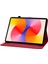 Huawei Matepad Se 11 Kılıf Zambak Çiçeği Baskılı Deri Tablet Kılıfı Kart Yuvalı-Kırmızı (Yurt Dışından) 3