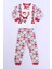 Çocuk Yılbaşı Pijama Takımı Noel Baba Baskılı Ribanalı D8 2