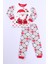 Çocuk Yılbaşı Pijama Takımı Noel Baba Baskılı Ribanalı D8 5