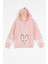 Kapüşonlu Uzun Kol Somon Renk Kız Çocuk Sweatshirt 1