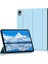 Huawei Qingyun C7 Üç Katlı Stand Tablet Kılıfı Pu Deri Otomatik Uyku/uyandırma Akıllı Kapak-Mavi (Yurt Dışından) 1
