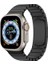 Apple Watch Ultra 49MM Kordon Uyumlu Krd-35 Metal Strap Kayış - Siyah 1