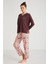 Yumuşak Dokulu V Yaka Uzun Kol Kadın Pijama Takım 2625 2