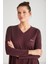Yumuşak Dokulu V Yaka Uzun Kol Kadın Pijama Takım 2625 4