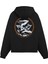 Unisex Siyah Alex Rosen Baskılı Oversize Fit Pamuklu Kapüşonlu Sweatshirt 1